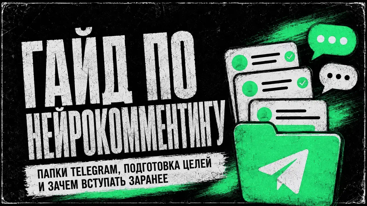 Нейрокомментинг в Telegram: настройка, папки и вступление в каналы заранее